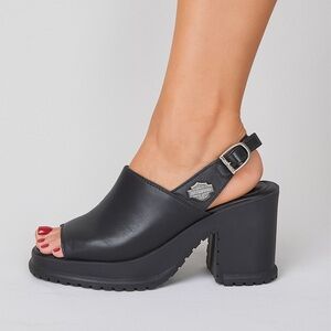 Vintage Harley-Davidson Platform Sandals